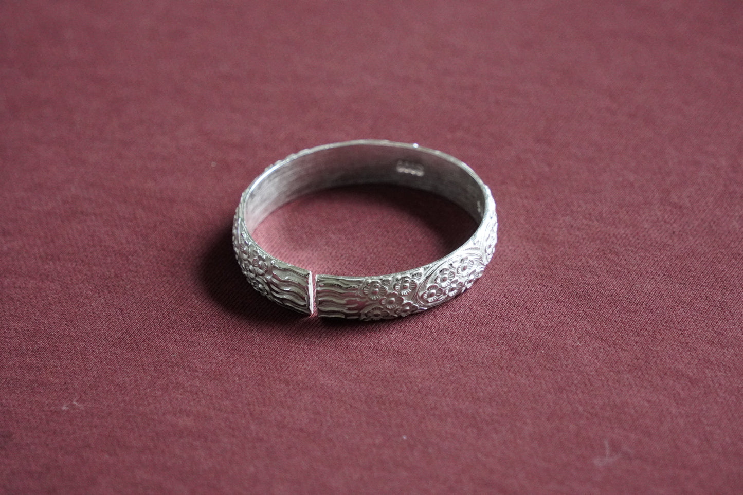 Blossom Garden Tibetan Silver Bangle