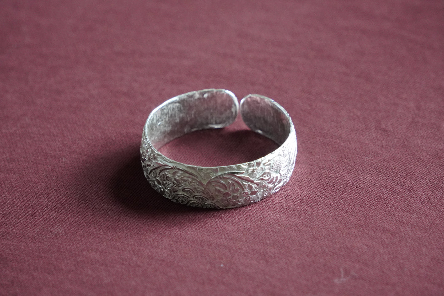 Flower Vine Symphony Tibetan Silver Bangle