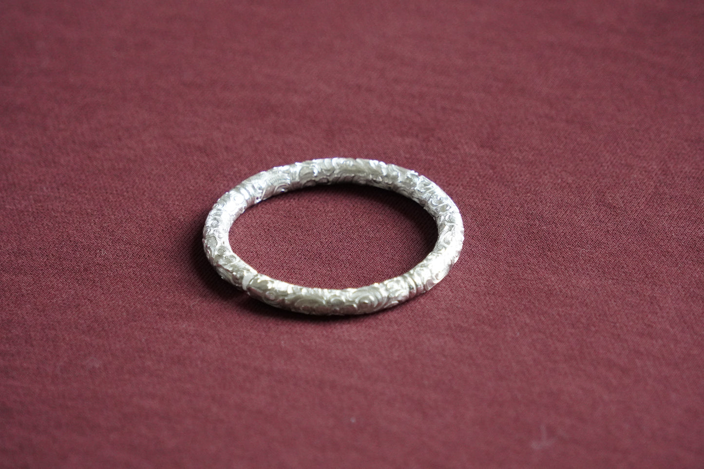 Cloud Swirl Tibetan Silver Bangle