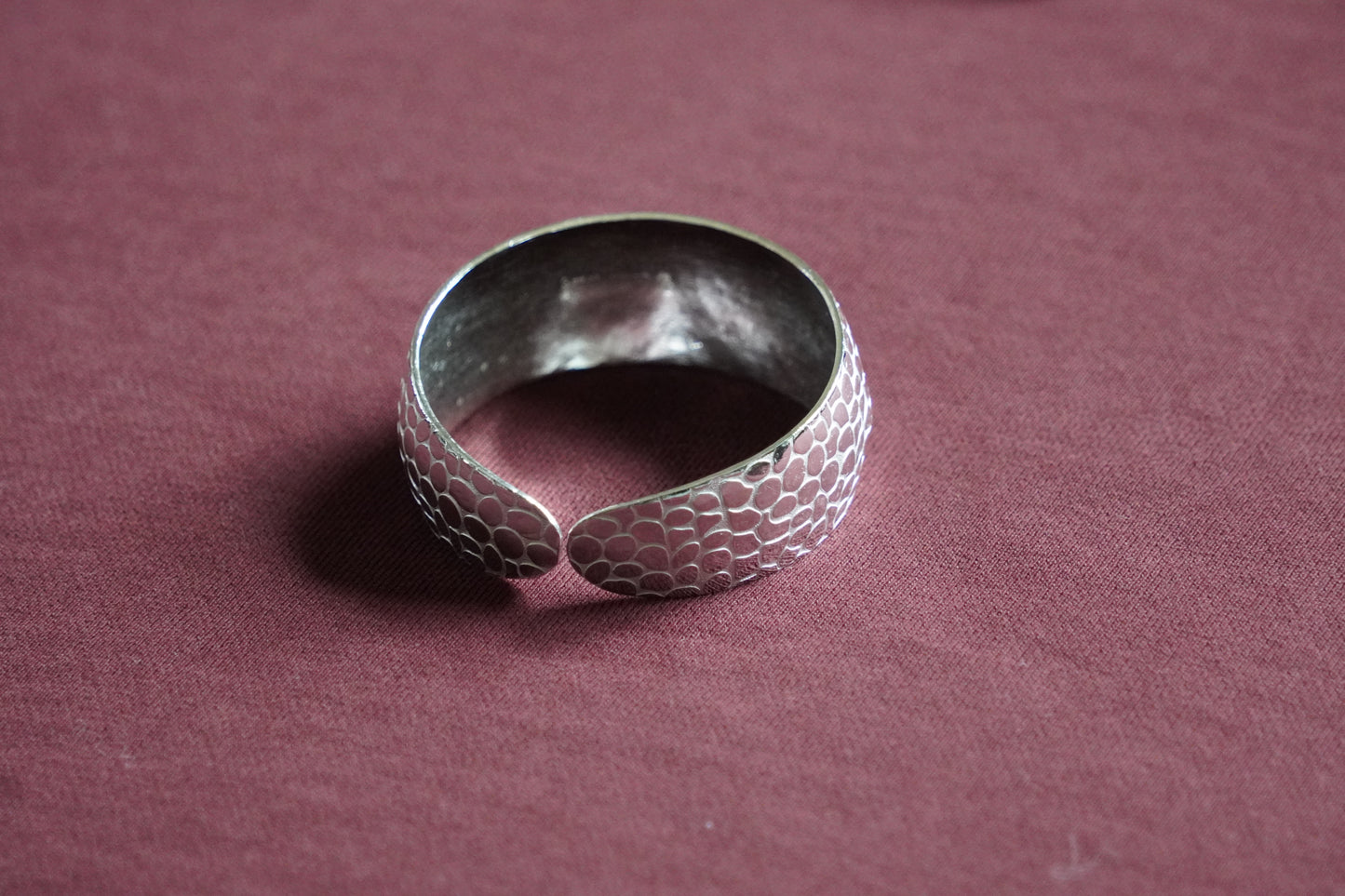 Snake Scale Tibetan Silver Bracelet