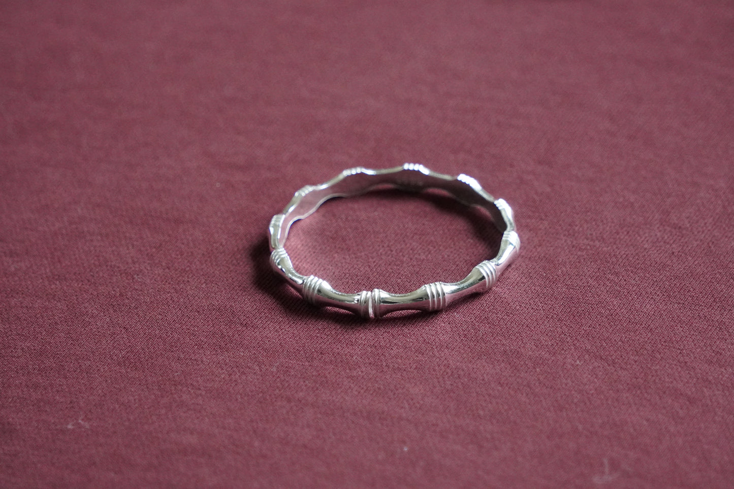 Bamboo Motif Tibetan Silver Bangle