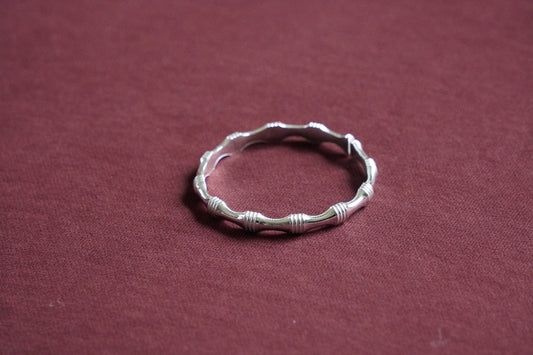 Bamboo Motif Tibetan Silver Bangle